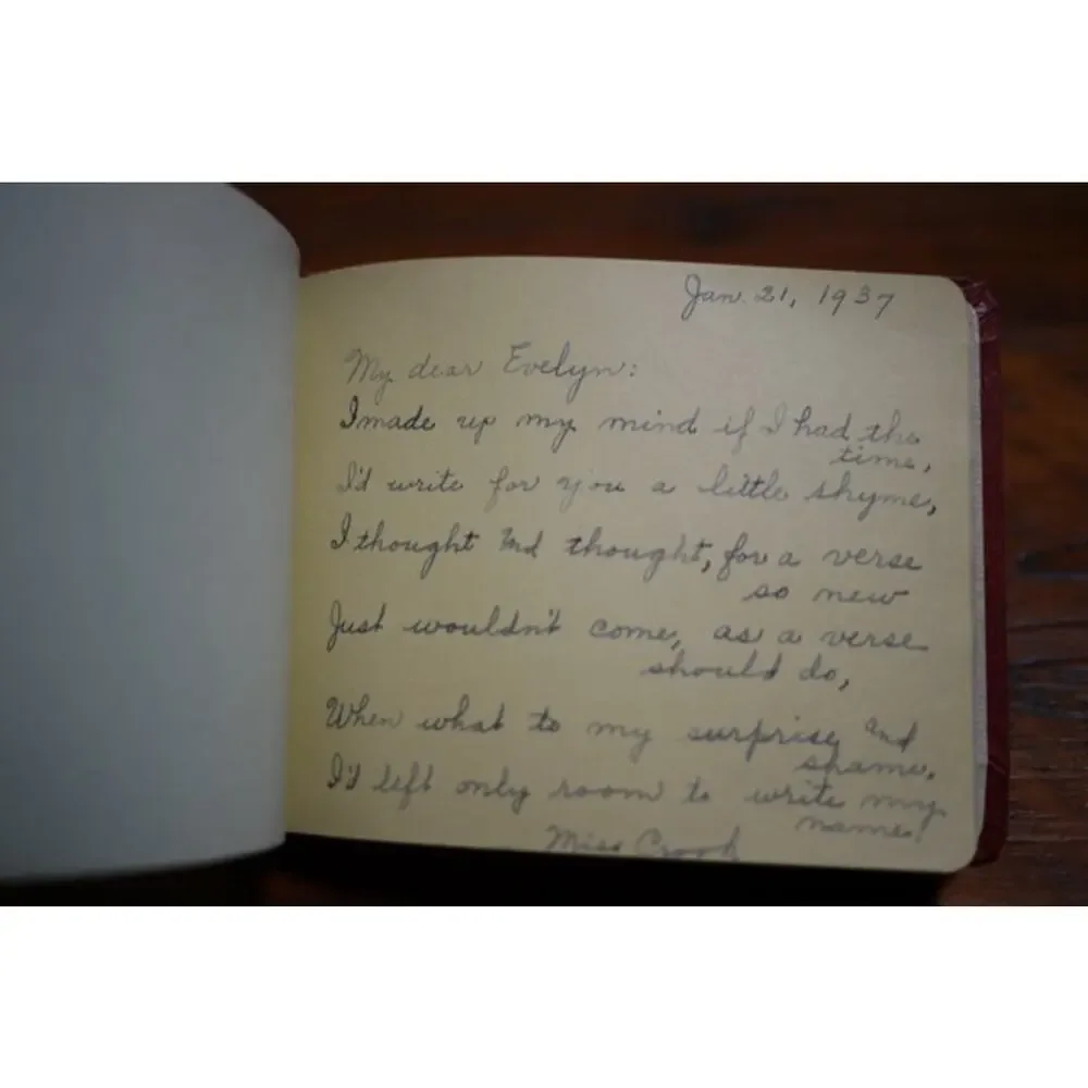 Vintage Antique 1937-39 School Lake Crystal Minnesota Class Autographs Scrapbook